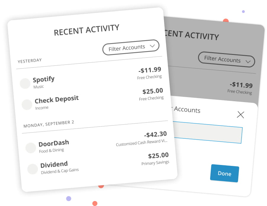 Digital Banking Recent Activity